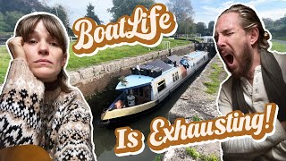 It’s EXHAUSTING Living On A Narrowboat FullTime Caen Hill Flight And A Swan Fight  EP 26 [upl. by Hedges416]