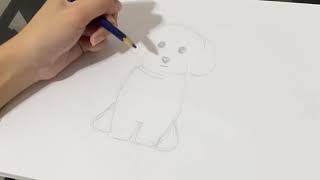 How to draw a cute dog [upl. by Aihtebat77]