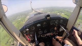 Engine Cowling comes loose after takeoff Cessna 140 [upl. by Ramona]