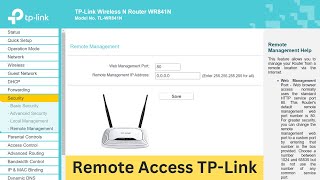 Access TPLink Router from Outside Network Remote Management [upl. by Maillliw]