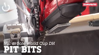 Val di Sole MTB World Cup DH PIT BITS  Bike Tech [upl. by Moon]