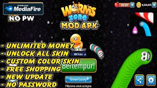 Worms Zone io Mod Apk Terbaru  Unlock All Skin amp Unlimited Coin  Latest Version [upl. by Naujek]