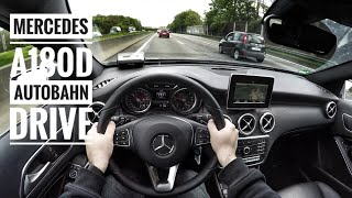 MercedesBenz A180d 2017  POV Drive on german Autobahn [upl. by Rinaldo]