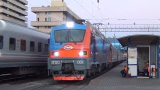 Электровоз ЭП20001 с поездом №11 Анапа — Москва [upl. by Anonyw701]