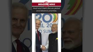 PM Modi Meets Norwegian PM Støre at G20 Brasil 2024 [upl. by Reta]