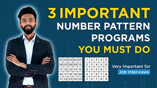 3 Important Number Pattern in Java Questions for Interviews [upl. by Nnalyrehs206]