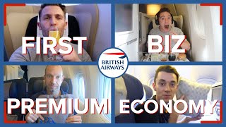 Reviewing Four Classes On The Same British Airways Flight  First Business Premium amp Economy [upl. by Ardaed112]