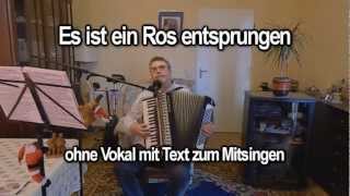 ES IST EIN ROS ENTSPRUNGEN ohne Vokal mit Text zum Mitsingen [upl. by Darda486]