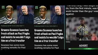 Graeme Souness launches fresh attack on Paul Pogba and insists he wouldnt sign him on free transfer [upl. by Llenhoj]