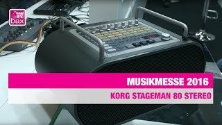 Korg Stageman 80 stereo  Musikmesse 2016 [upl. by Kola]