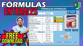 FORMULAS ENTERALES EN EXCEL  DESCARGA GRATIS [upl. by Aihsenal]