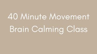 40 Minute Brain Calming Class [upl. by Otiragram]