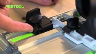 Invallen van een invalcirkelzaag TS 55 met behulp van terugslagstop  Festool Quick Guide [upl. by Eijneb254]