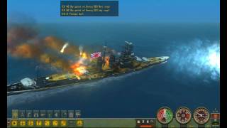 US Battleship North Carolina vs Japanese Battleship Kongo [upl. by Nosnorb]