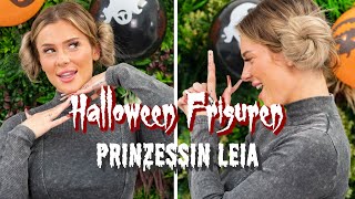 Prinzessin Leia Frisur Anleitung  Halloween Frisuren  Princess Leia Hair Tutorial  SENAIT HAIR [upl. by Burgener]