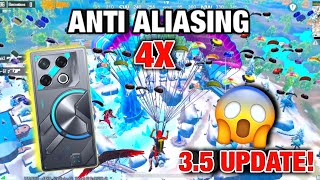 SMOOTH  120 FPS with ANTI ALIASING  4X💀🔥  infinix GT 20 Pro 35 UPDATE PUBG BGMI Test 2024 [upl. by Areikahs]