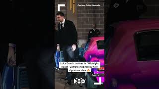 Luka Doncic arrives to Game 3 in new “Midnight Racer” Camaro [upl. by Meridith607]