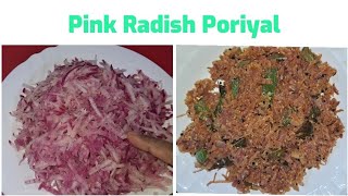 Simple Pink Radish PoriyalMullangi PoriyalMullangi Recipe [upl. by Ranilopa814]