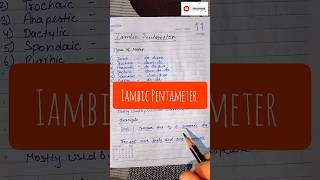 What is Iambic Pentameter  Iambic Pentameter  shorts englishliterature iambicpentameter [upl. by Grim]