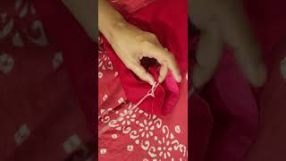 Learn to stitch borderline on baby nakshi kantha  kids dress [upl. by Pruchno]