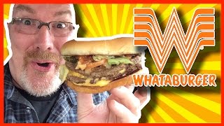 Whataburger Double Meat Cheeseburger Burger with Jalapenos amp Onion Review [upl. by Aicenek922]