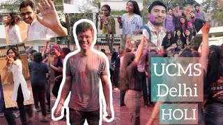 Holi Celebration in Medical College  Holi Vlog  Campus Holi  MBBS from UCMS Delhi [upl. by Aihsetel]