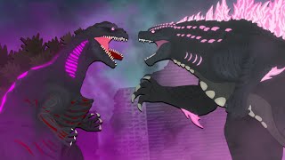 Evolved Godzilla vs Shin Godzilla  Godzilla x Kong  The New Empire animation  DinoMania [upl. by Zina401]