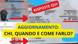 💥 CHIARIMENTI SULLAGGIORNAMENTO CARTA E PERMESSO DI SOGGIORNO UE [upl. by Eirruc]