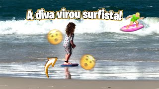 Vlog na PRAIA COM DIVA  diva surfou [upl. by Rickey54]