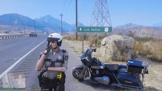 Gta 5 Lspdfr Playing As A Female State Trooper  Electra Glide Patrol gta gta5 lspdfr [upl. by Mariko194]