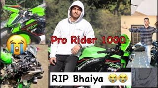 PRORIDER1000AgastayChauhan Died in Road Accident  Pro Rider 1000 Accident Delhi Highway sadnews [upl. by Harutek]