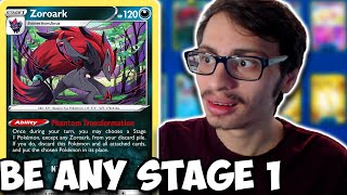 NEW Zoroark Can Become Any Stage 1 You Want Stage 1 Box Deck Evolving Skies PTCGO [upl. by Eniar]