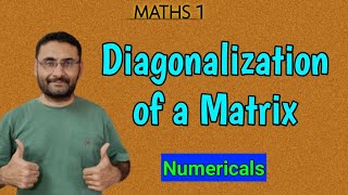 Diagonalization of a Matrix  Numerical  Matrices  Maths [upl. by Lacym]