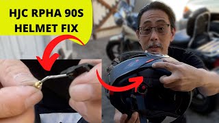 Broken HJC Helmet RPHA 90S integrated internal sun visor glide system Its not retracting [upl. by Burnham937]