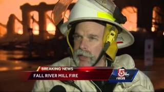 Massive fire causes mill to collapse [upl. by Gosser812]