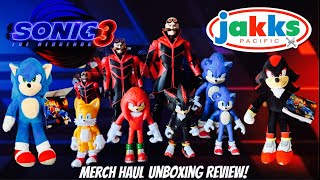 SONIC MOVIE 3 JAKKS PACIFIC MERCH HAUL  UNBOXING REVIEW 25 INCH FIGURES amp PLUSHIES SonicMovie3 [upl. by Ahsiemaj]