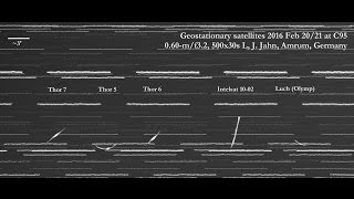 20160220 Geostationary Satellites Timelapse  Geostationäre Satelliten Zeitraffer [upl. by Esor]