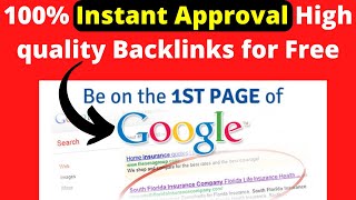 100 Instant approval High Quality dofollow backlinks sites list 2024 Seosmartkey [upl. by Aeynod]