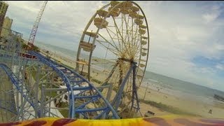 Sand Blaster Roller Coaster POV Daytona Beach Boardwalk Joyland Amusements Florida [upl. by Corina841]