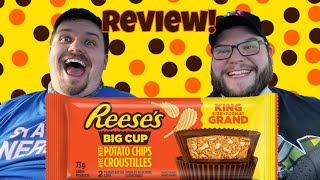 REESES BIG CUP WITH POTATO CHIPS REVIEW [upl. by Raskin]