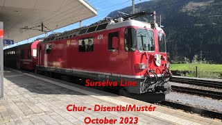 Surselva Line Chur  Disentis Mustér October 2023 [upl. by Hach]