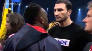 DERECK CHISORA slapped and spit water to klitschko [upl. by Lanod]