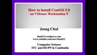 How to install CentOS 58 on VMware 9 [upl. by Alleahcim557]