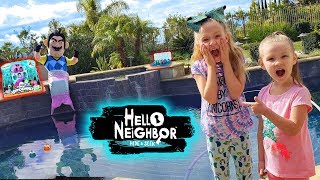 Hello Neighbor in Real Life Mermaid Hatchimals Colleggtibles Mermal Magic Toys Scavenger Hunt [upl. by Eleaffar]