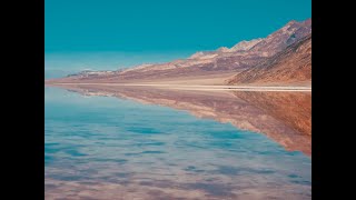 Rare lake at Badwater Basin Death Valley National Park California January 2024 [upl. by Anitroc]