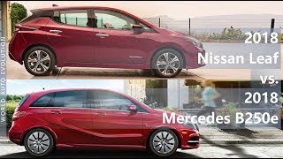 2018 Nissan Leaf vs 2018 Mercedes B250e technical comparison [upl. by Nashoma]