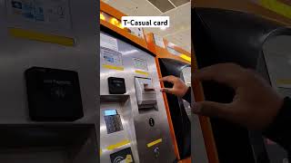 Tcasual card in a machineBarcelona Sants station  zone1 non transferable 10 rides for 30days [upl. by Boote]