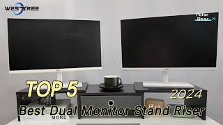 TOP 5 Best Dual Monitor Stand Riser 2024 [upl. by Timotheus]