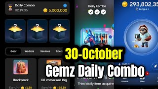 Gemz Daily Combo 30 October  Gemz Daily Code 30 October  Daily Combo Today [upl. by Birmingham]