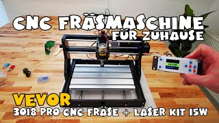 VEVOR 3018 Pro CNC Fräsmaschine mit Laser Kit 15W [upl. by Clywd550]